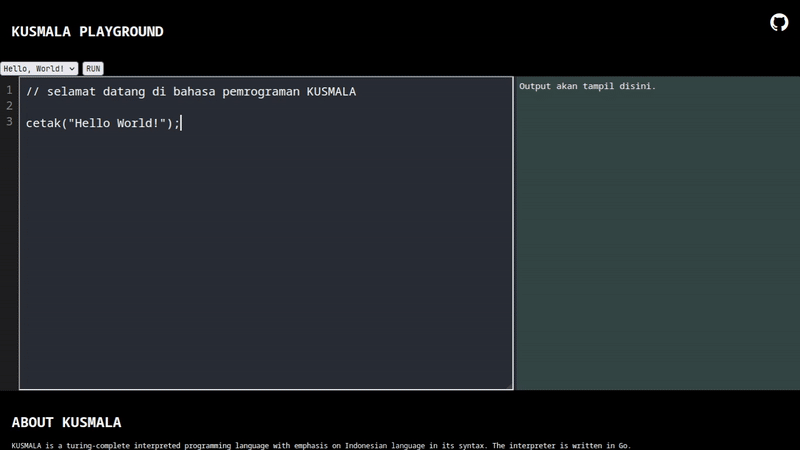 kusmala interpreter demo